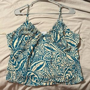 Teal and tan tank